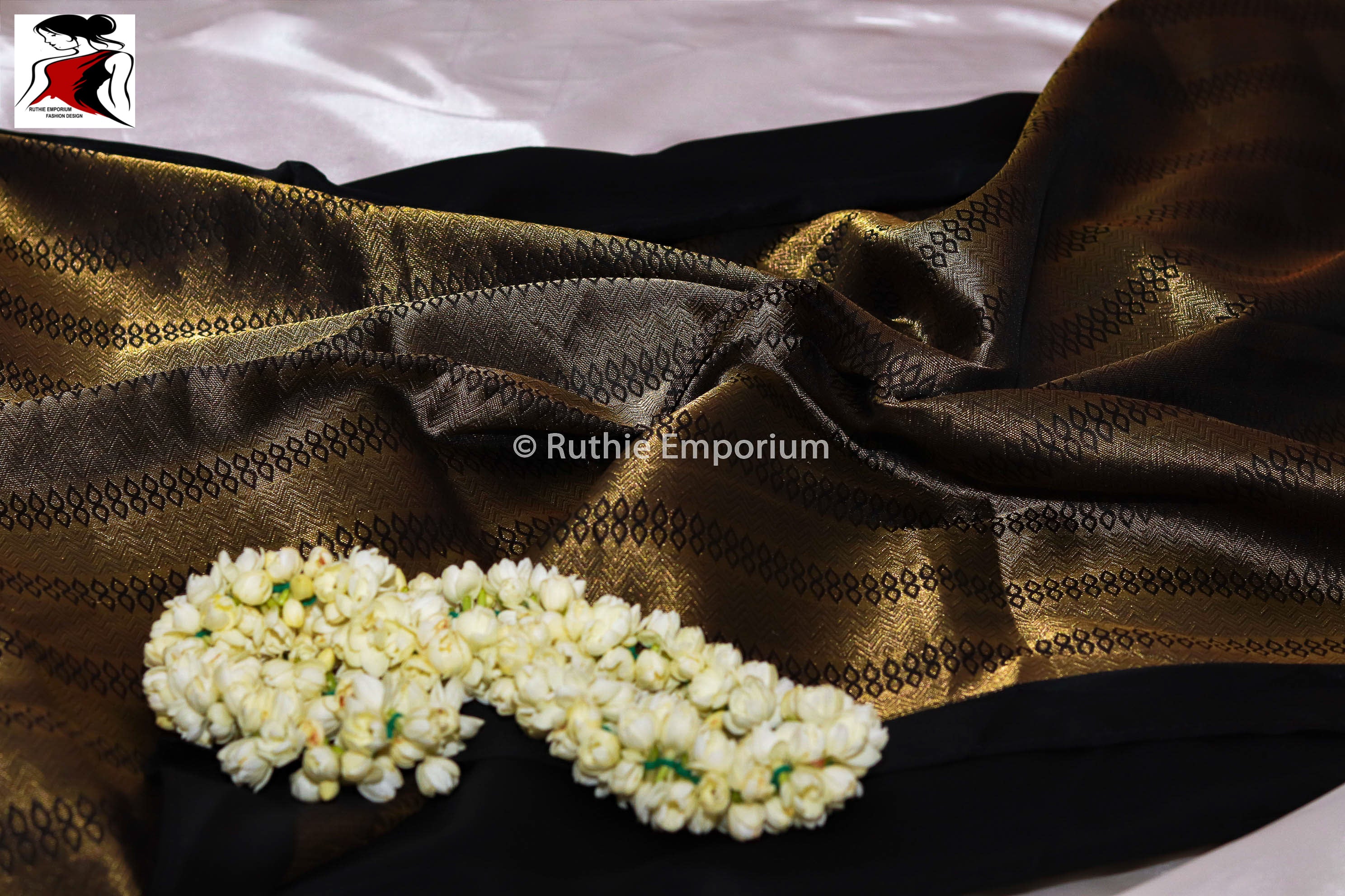 Black Pure Kanchipuram Silk Sarees Canada, USA