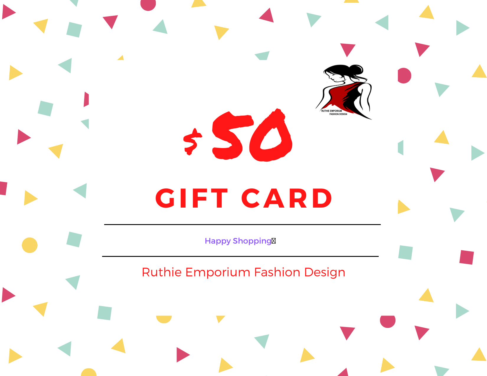 eGift Card🎁💐 | Gift Certificate | Ruthie Emporium eGift Card