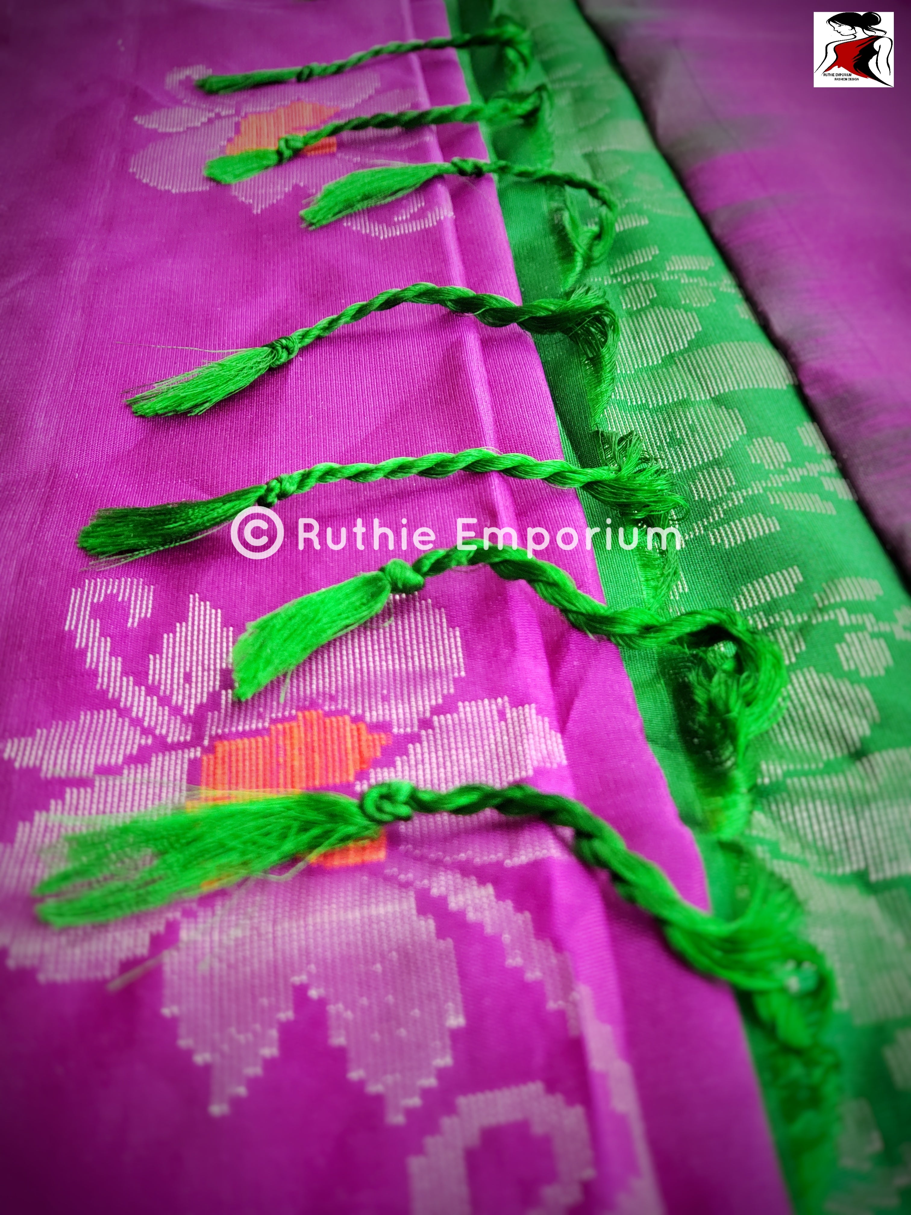 Purple with Green Kanchipuram Silk Saree Online Canada, USA