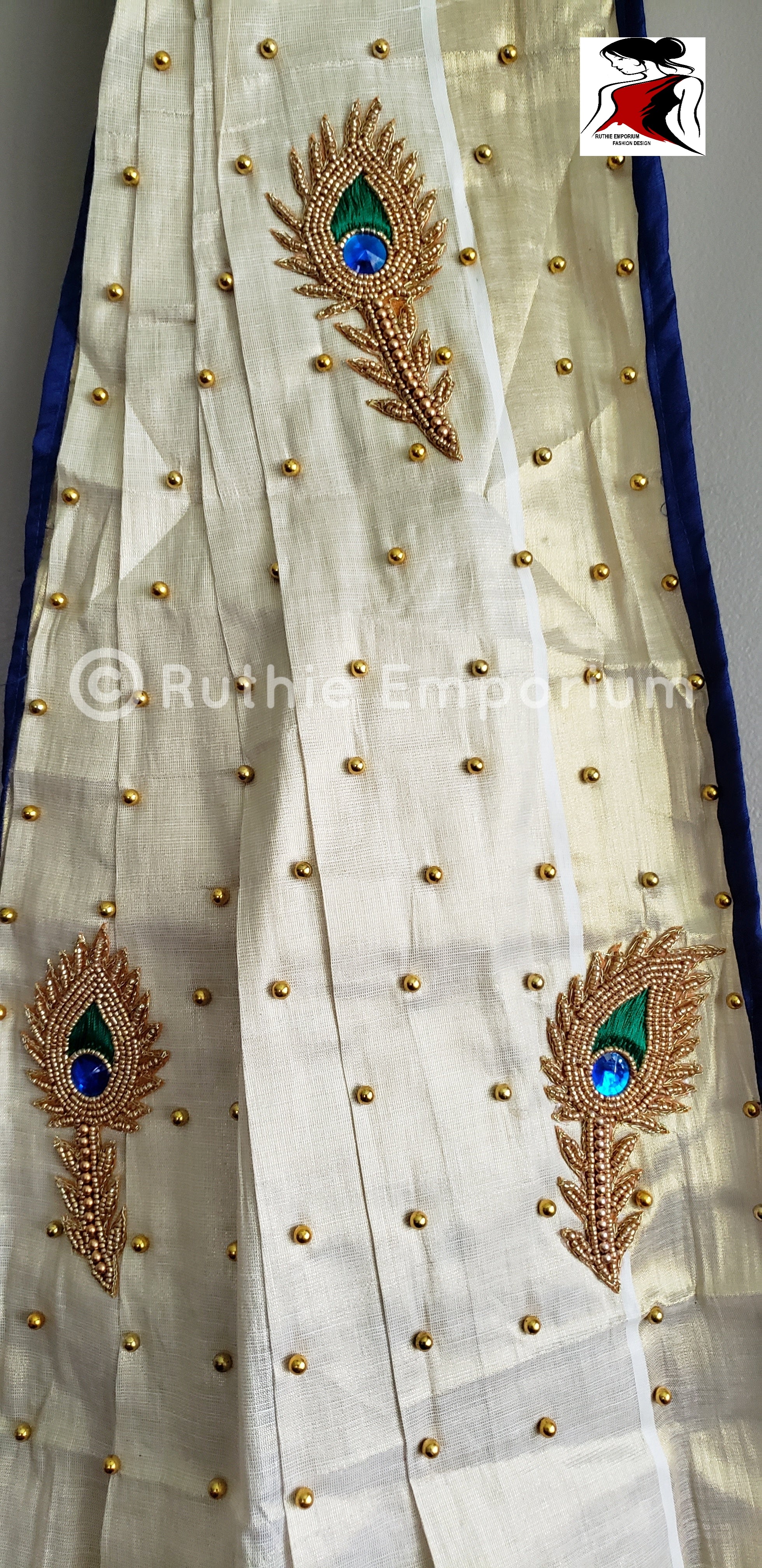 Kerala Kasavu Half Saree Online Shopping Canada, USA