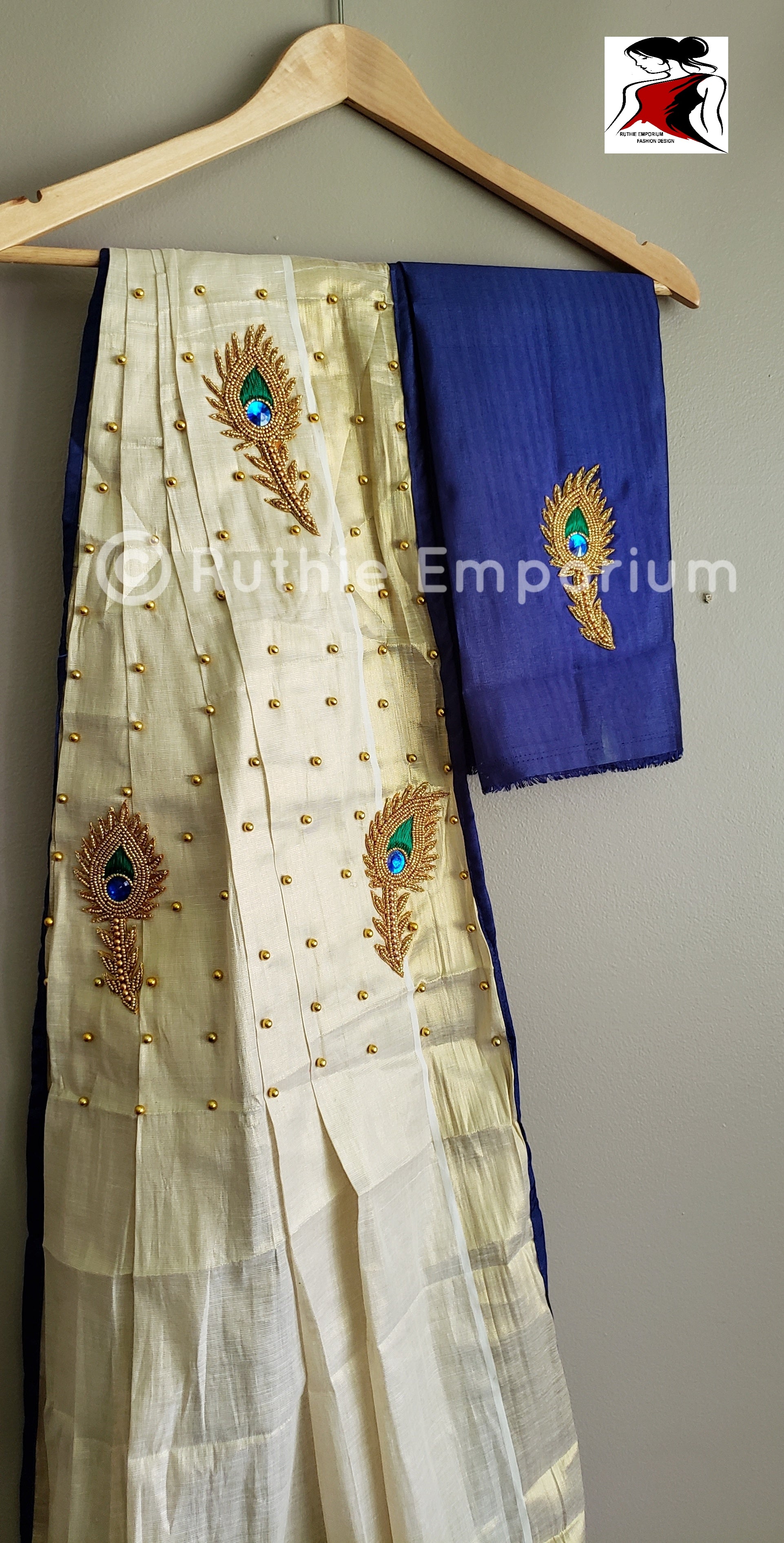 Kerala Kasavu Half Saree Online Shopping Canada, USA