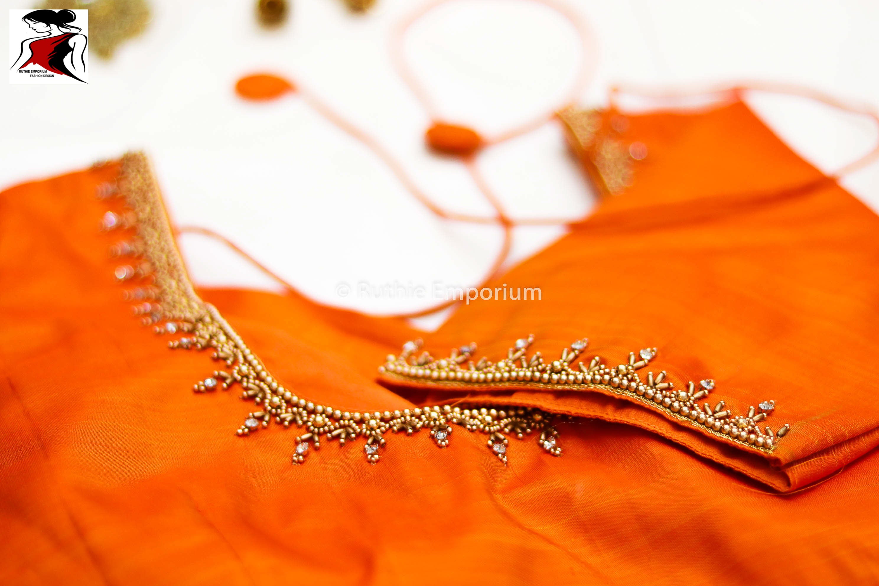 Orange Temple Border Kanchipuram Pure Silk Sarees Canada, USA