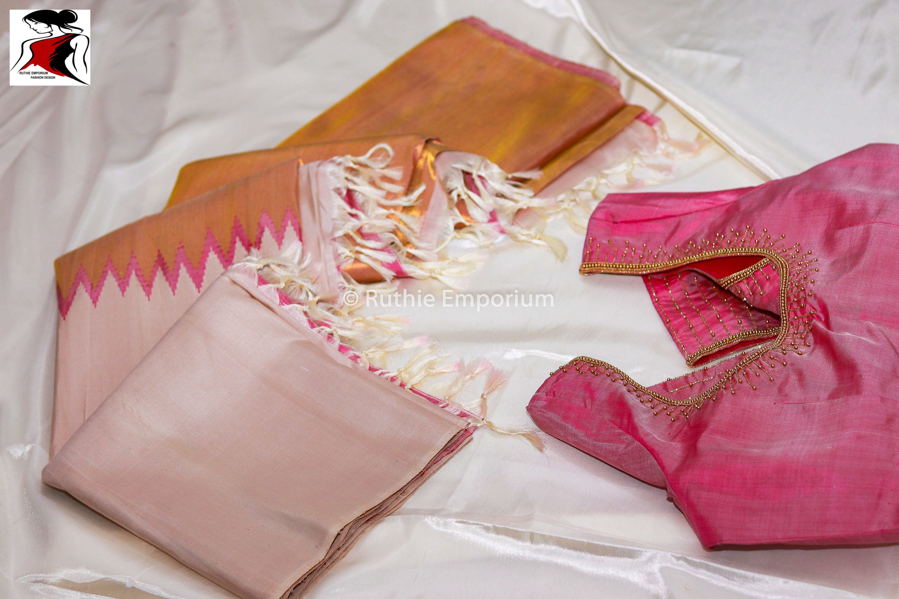 Pink Pure Kanchipuram Silk Saree Canada, USA