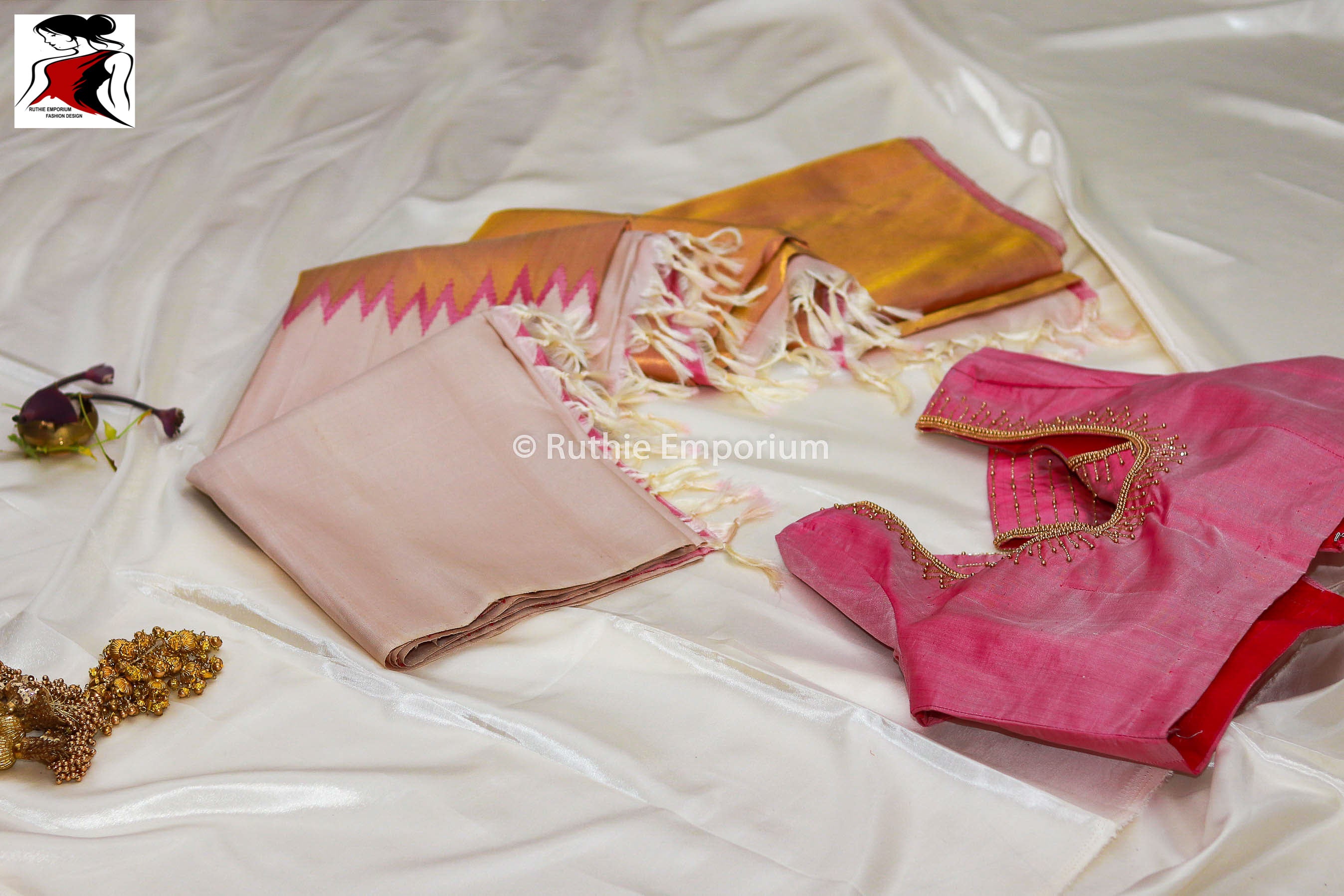 Pink Pure Kanchipuram Silk Saree Canada, USA