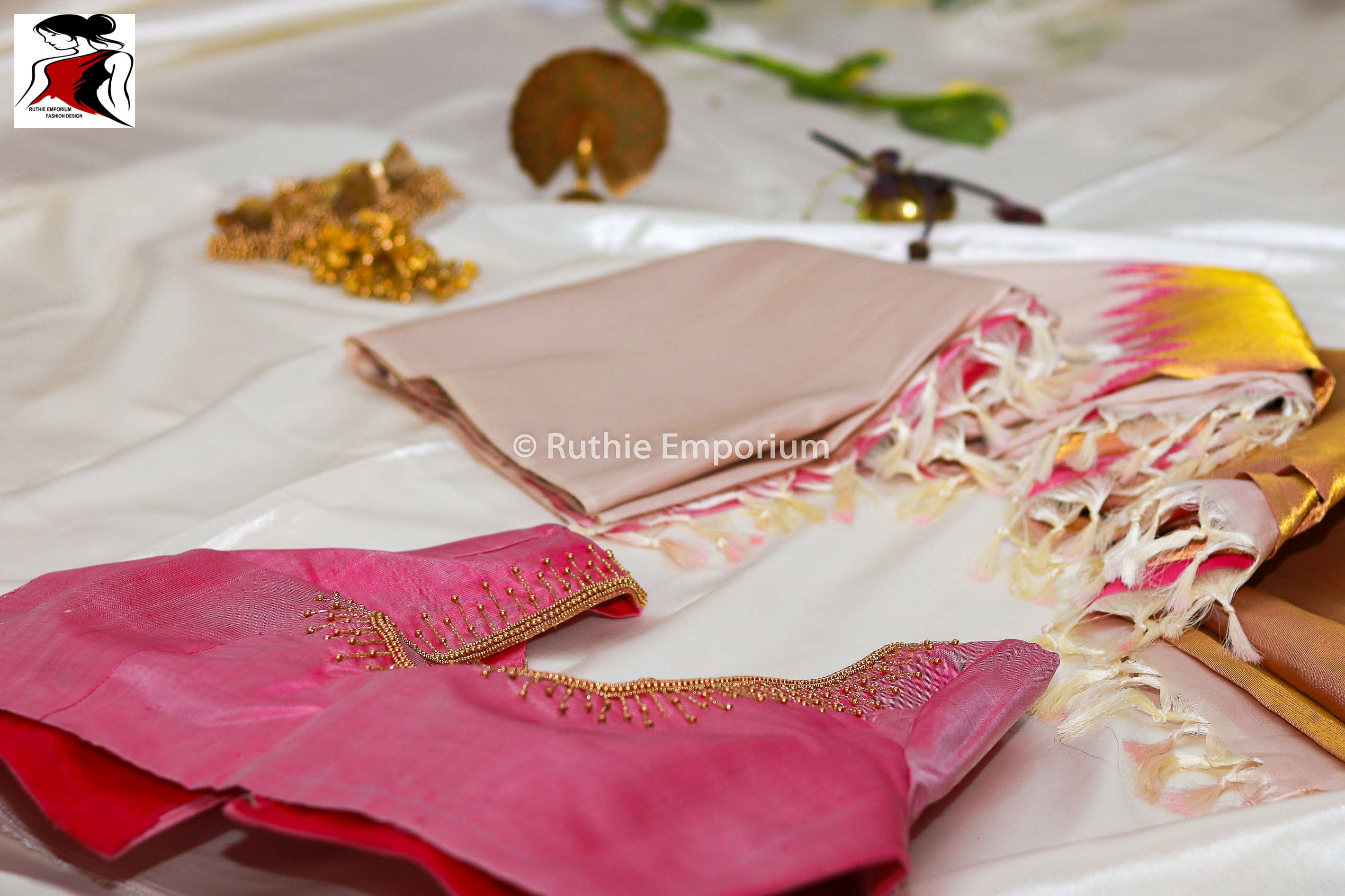 Pink Pure Kanchipuram Silk Saree Canada, USA