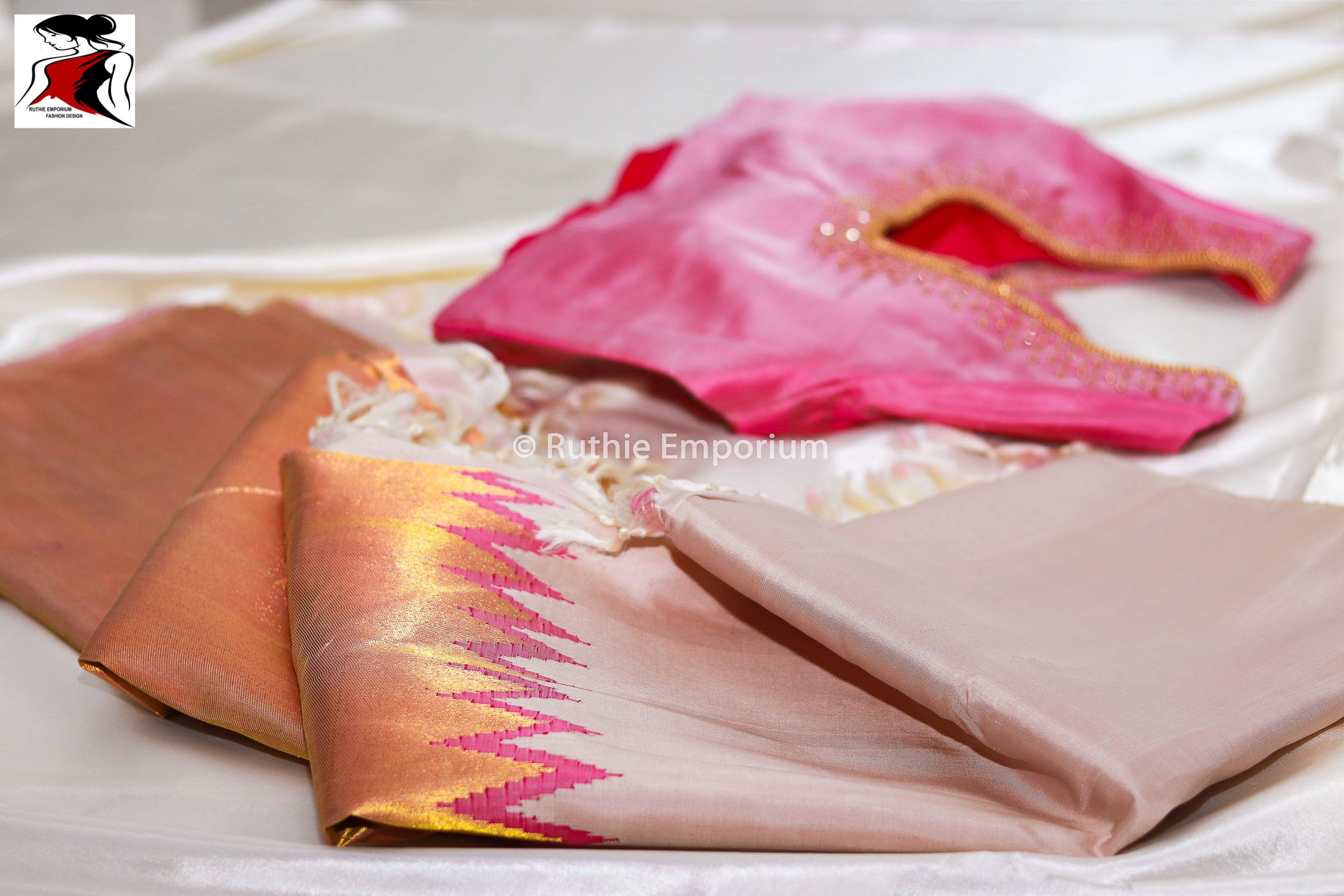 Pink Pure Kanchipuram Silk Saree Canada, USA