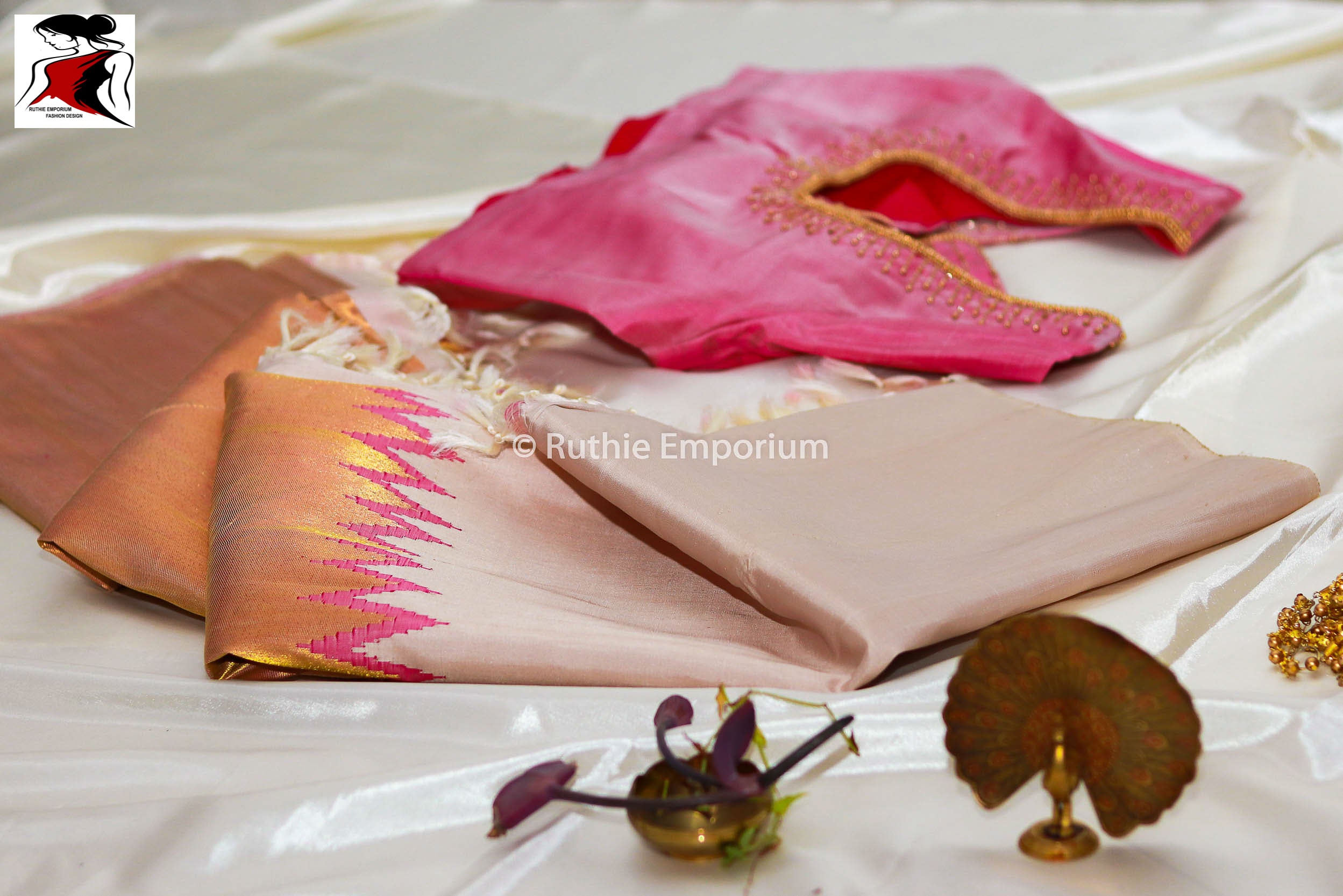 Pink Pure Kanchipuram Silk Saree Canada, USA