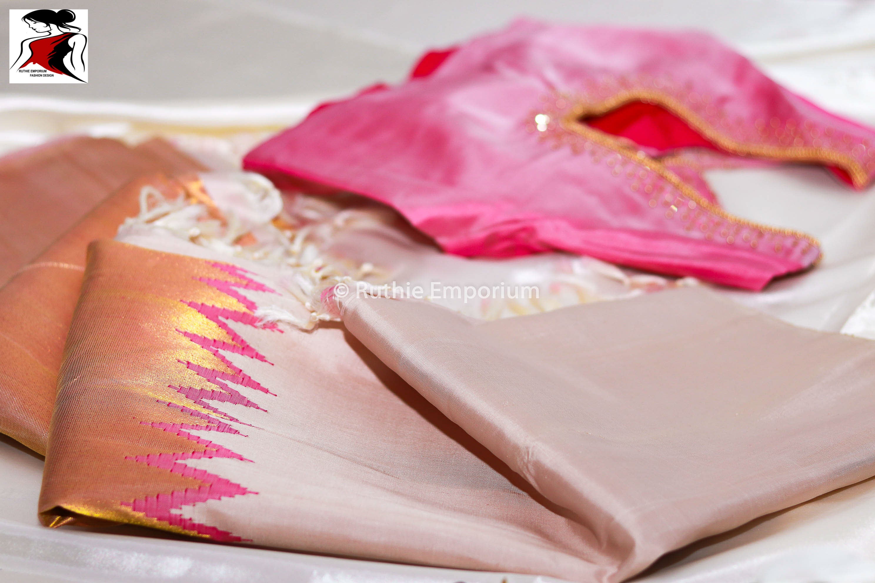 Pink Pure Kanchipuram Silk Saree Canada, USA