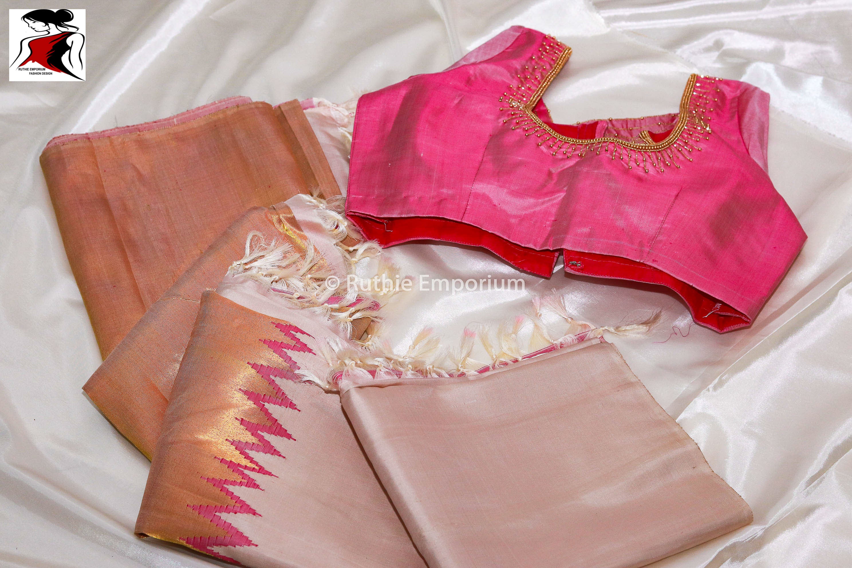 Pink Pure Kanchipuram Silk Saree Canada, USA