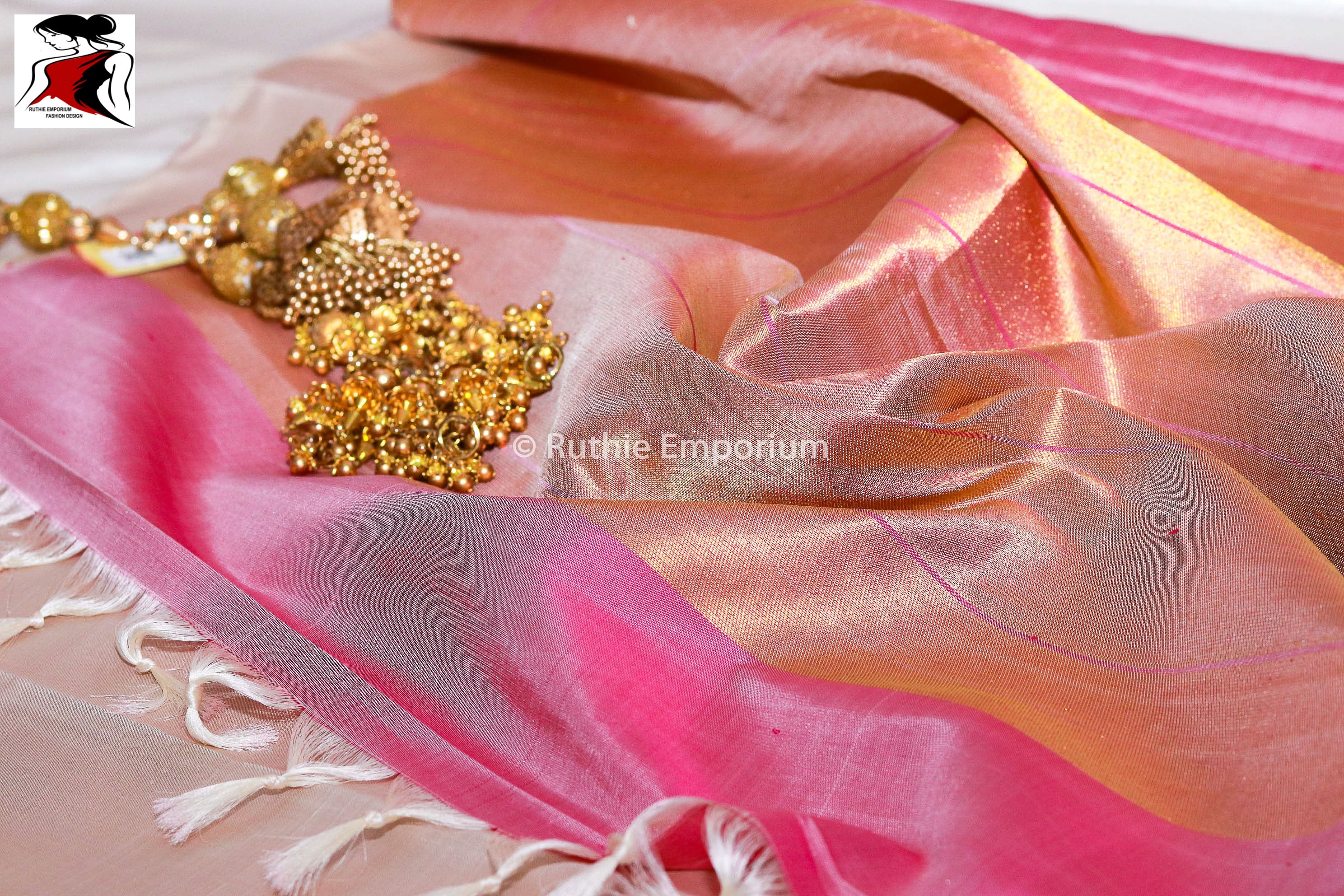 Pink Pure Kanchipuram Silk Saree Canada, USA