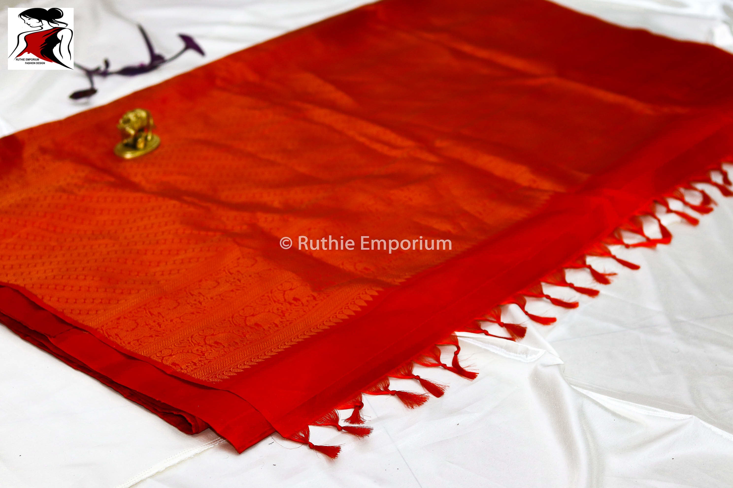 Red Temple Border Kanchipuram Pure Silk Sarees Canada, USA