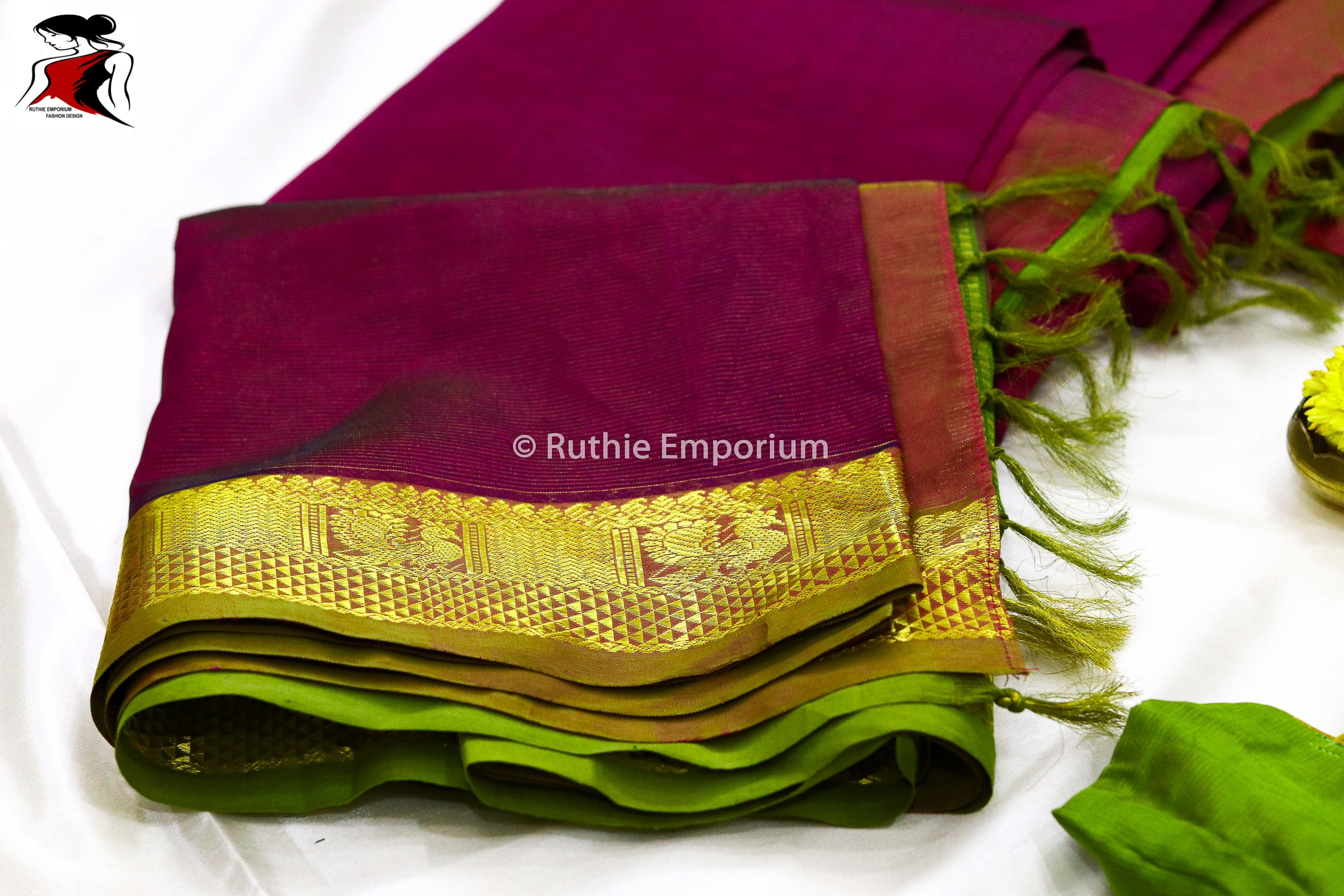 Purple Kanchipuram Vaira Oosi Saree Canada, USA