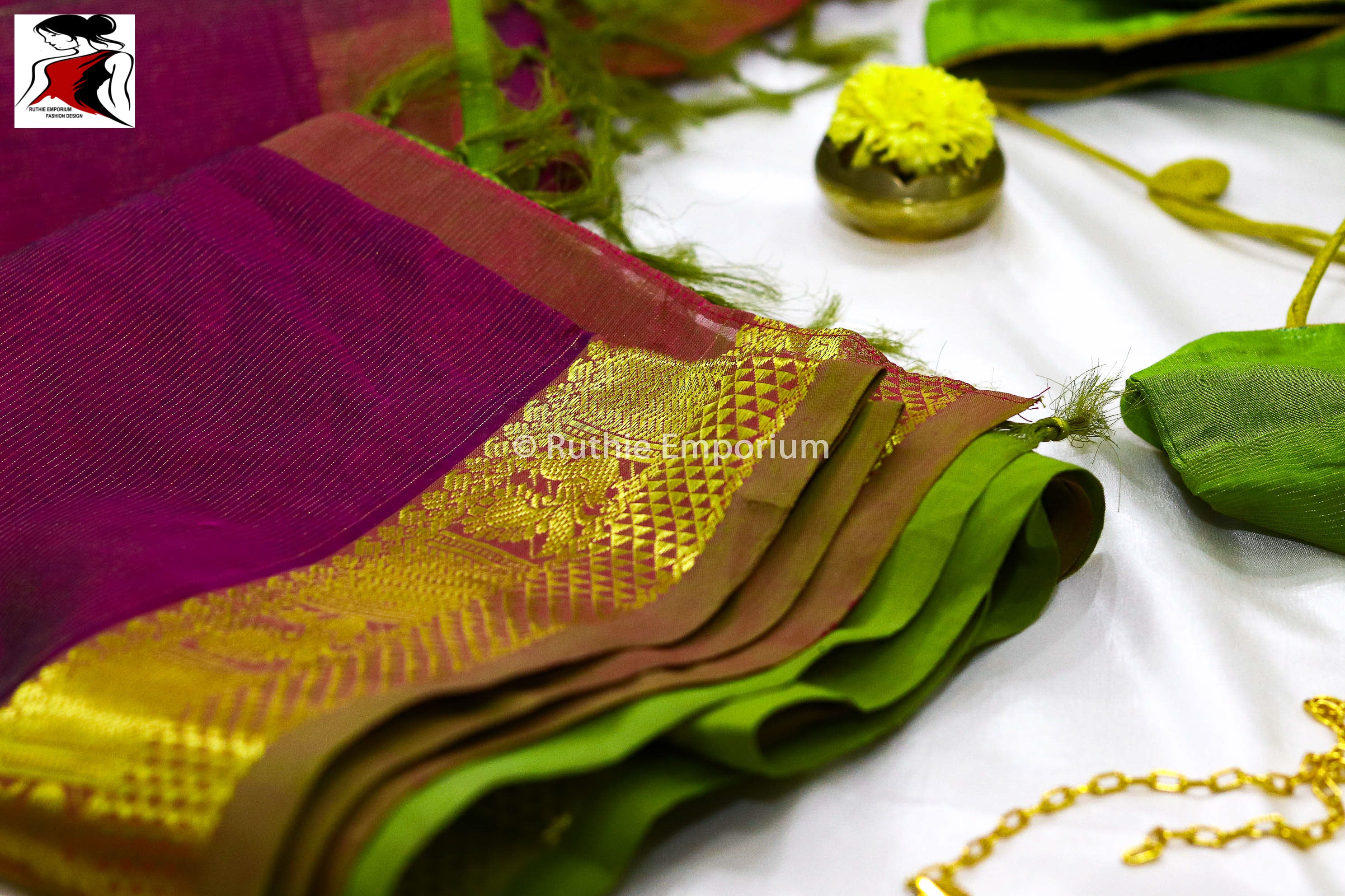 Purple Kanchipuram Vaira Oosi Saree Canada, USA