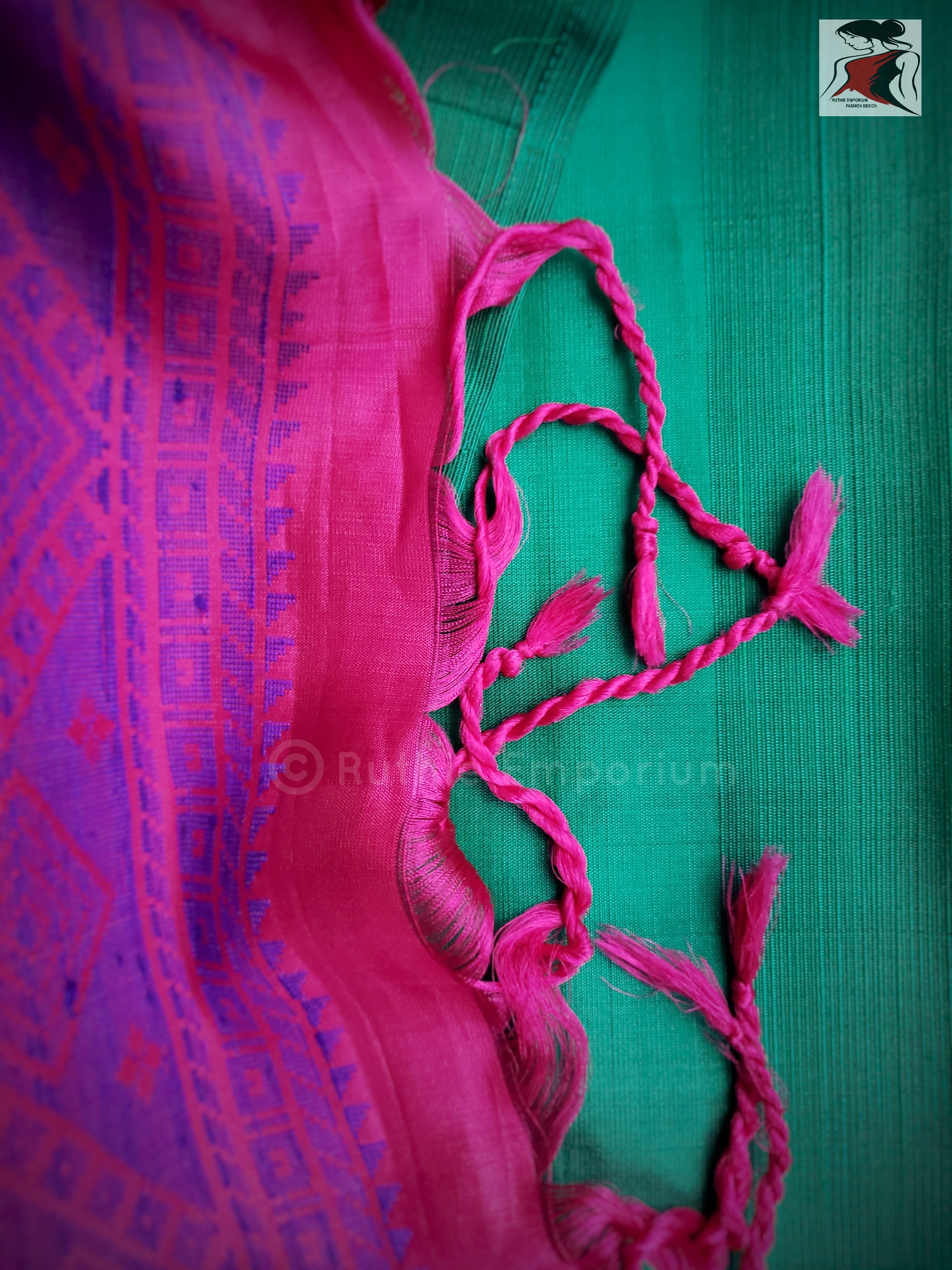 Bottle Green with Pink Kanchipuram Silk Sarees Online Canada, USA