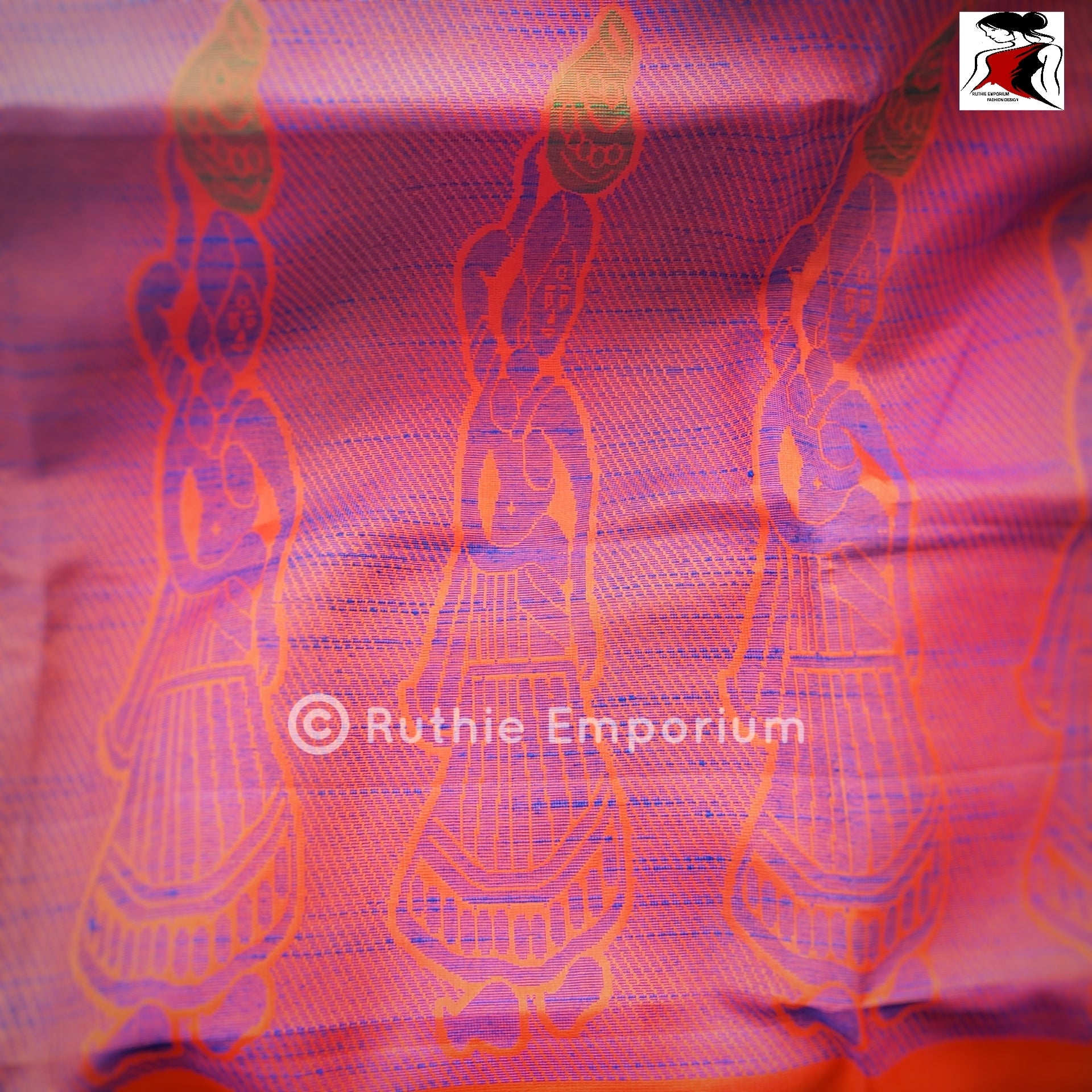 Blue Kanchipuram Silk Sarees Online Canada, USA