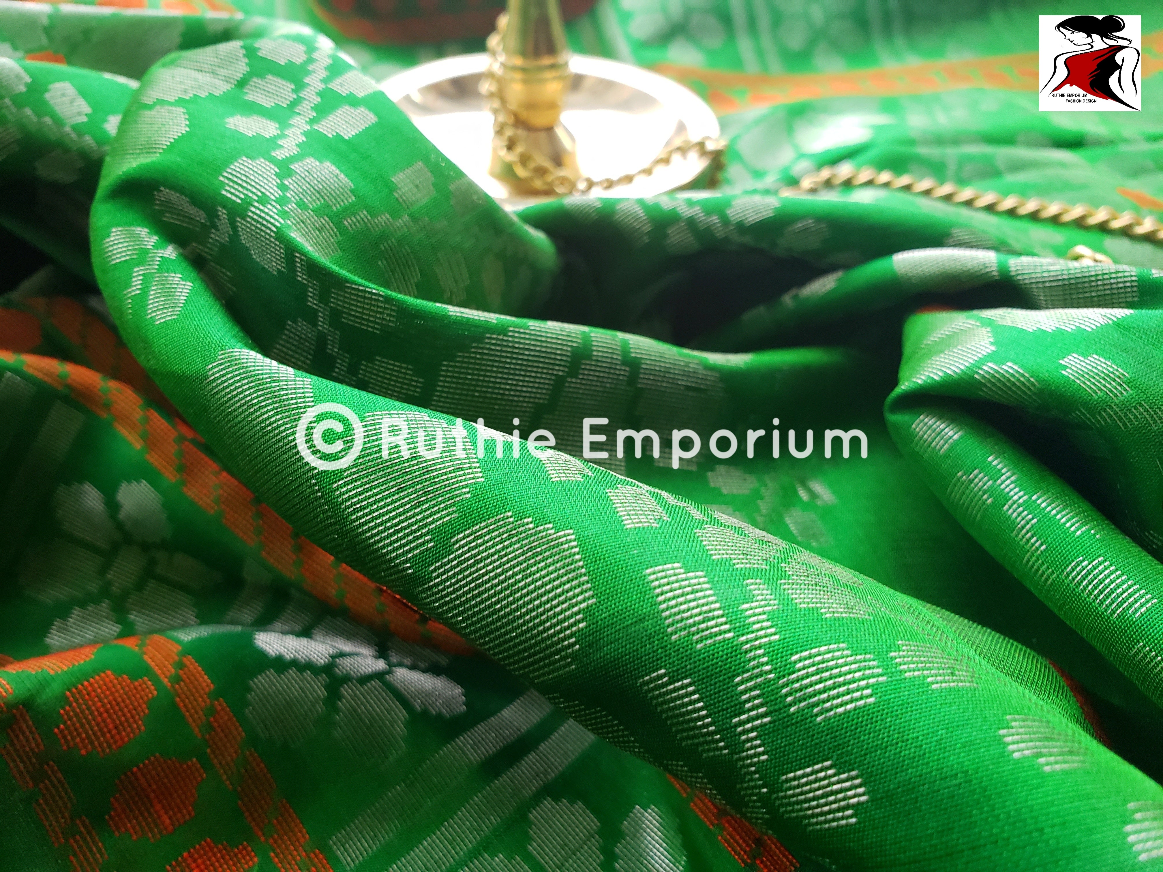 Purple with Green Kanchipuram Silk Saree Online Canada, USA