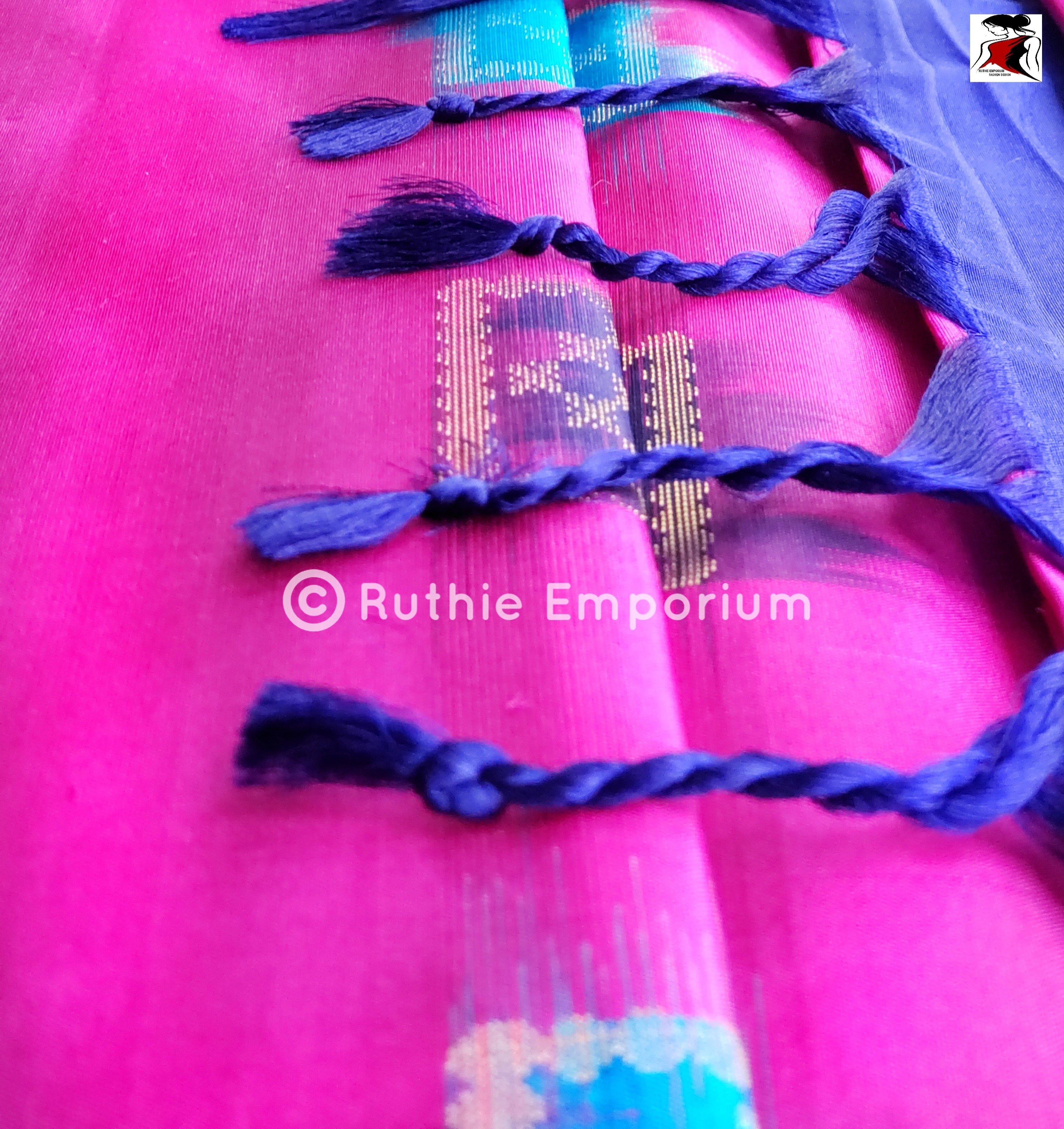 Purple with Blue Kanchipuram Silk Sarees Online Canada, USA