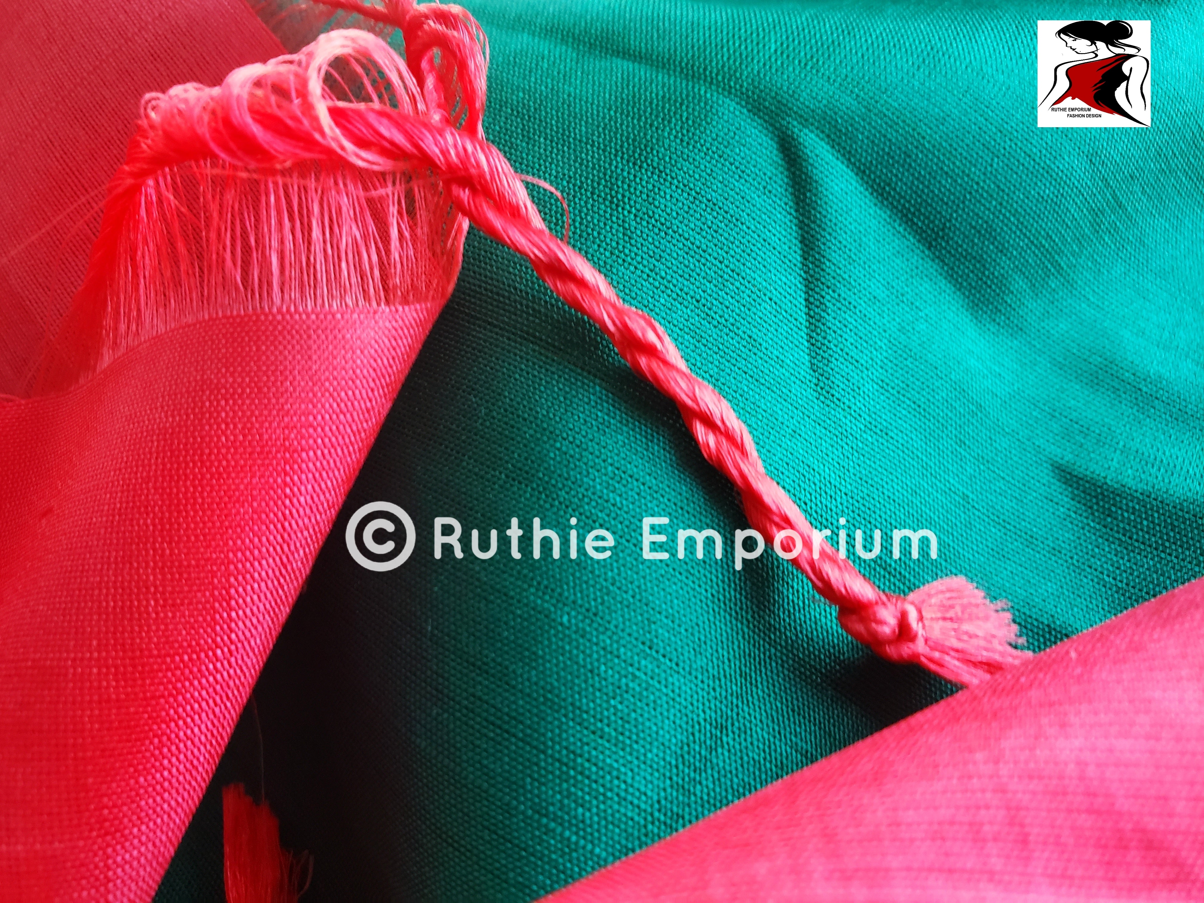 Bottle Green with Raspberry Pink Kanchipuram Silk Saree Online Canada, USA