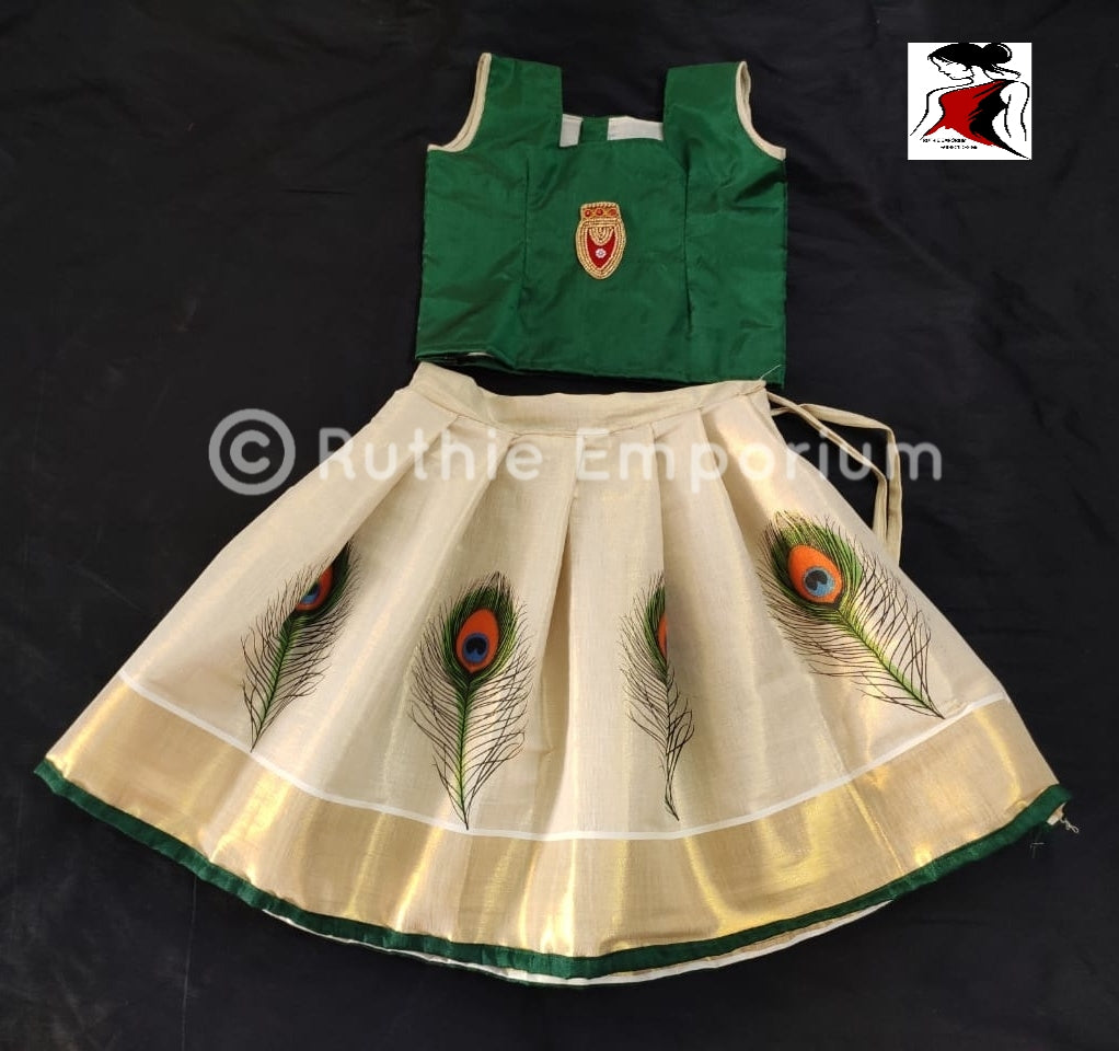 Baby Girl Kerala Dress Online | Baby Girl Dress 3 to 5years | Ruthie Emporium Kids Collection