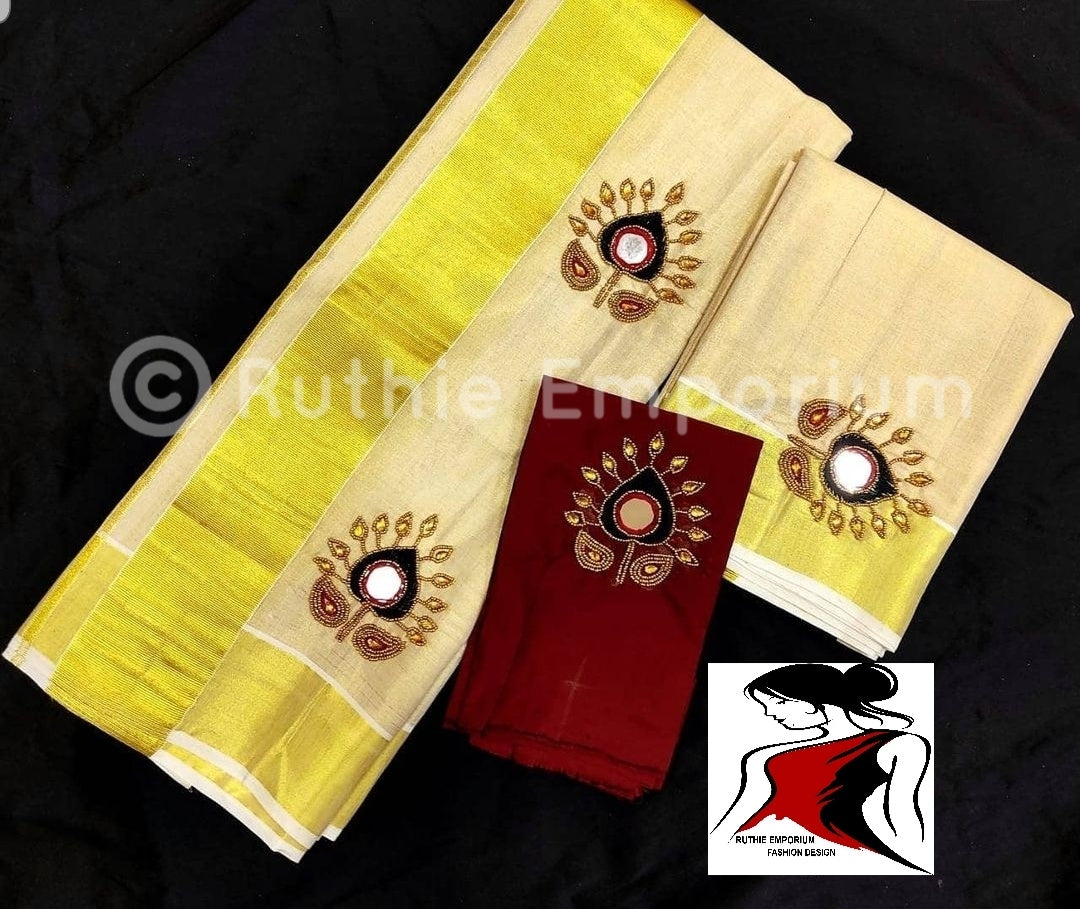 Kerala Kasavu Set Mundu Online Shopping Canada, USA