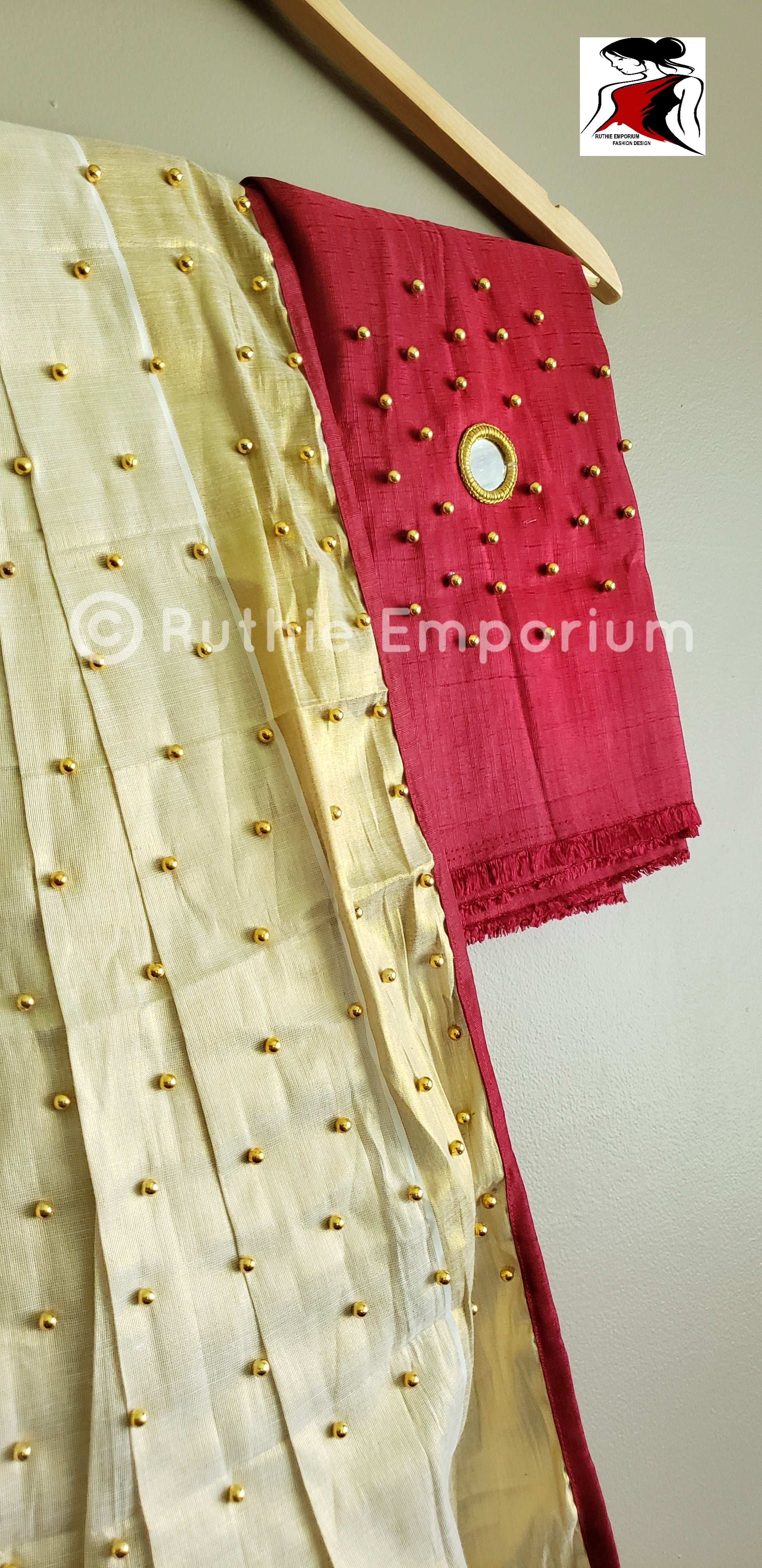 Kerala Kasavu Half Saree Online Shopping Canada, USA