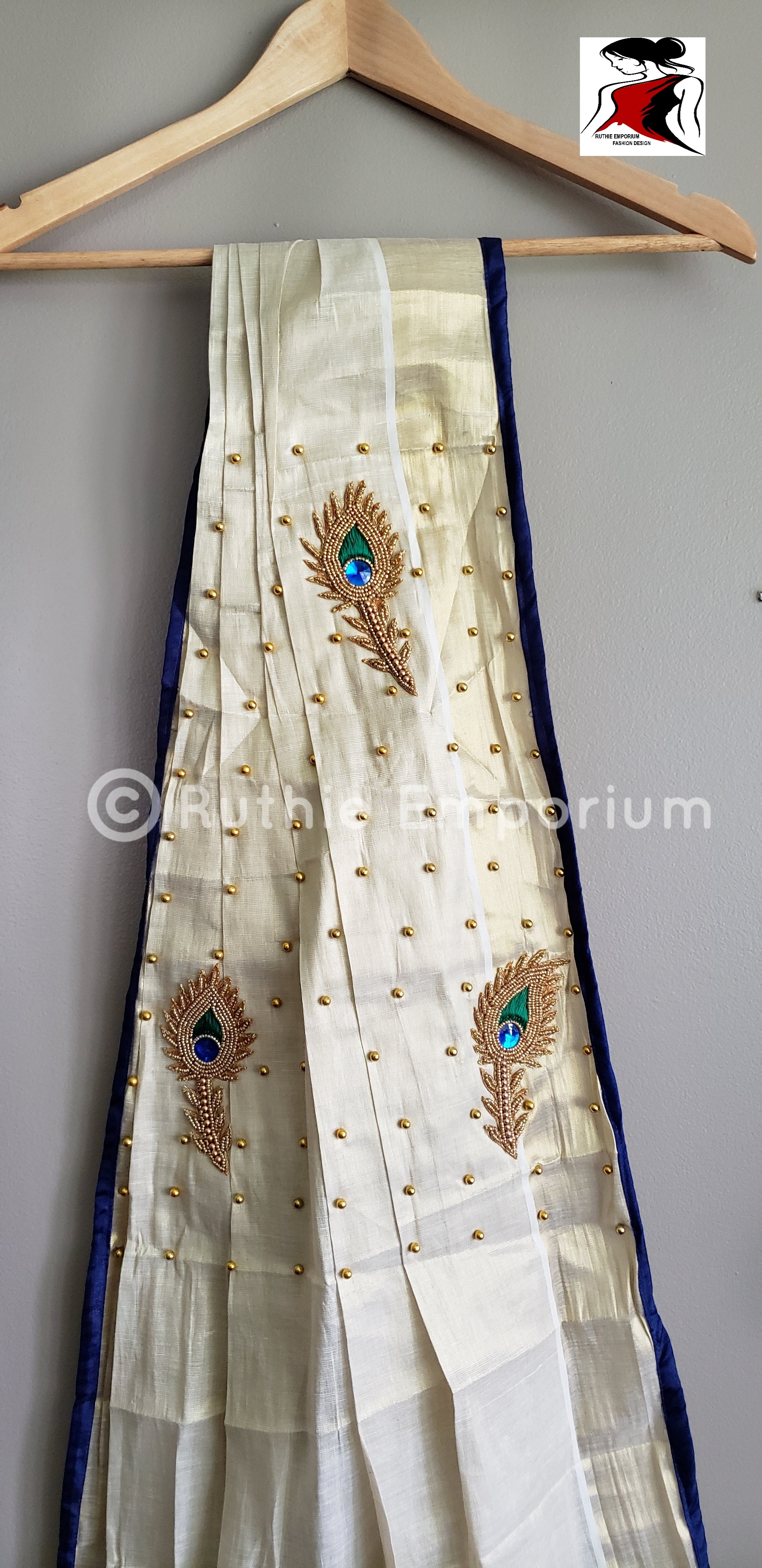 Kerala Kasavu Half Saree Online Shopping Canada, USA